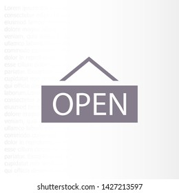 open icon vector . Lorem Ipsum Illustration design
