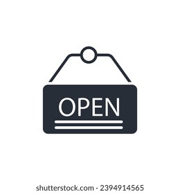 open icon. vector.Editable stroke.linear style sign for use web design,logo.Symbol illustration.
