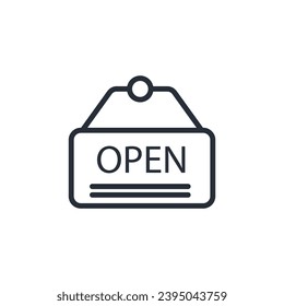 open icon. vector.Editable stroke.linear style sign for use web design,logo.Symbol illustration.