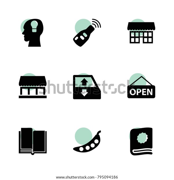 Open icons.\
vector collection filled open icons set.. includes symbols such as\
pea, car window lift, car key, book, ley lock in head, open. use\
for web, mobile and ui\
design.