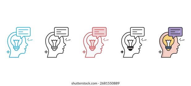 Diseño de icono de idea abierta con fondo blanco Ilustración de stock