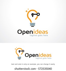 Open Ideas Logo Template Design Vector