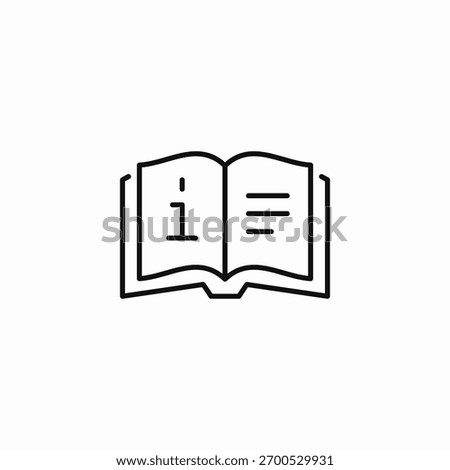open information book icon sign vector