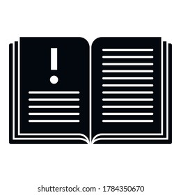Open innovation book icon. Simple illustration of open innovation book vector icon for web design isolated on white background
