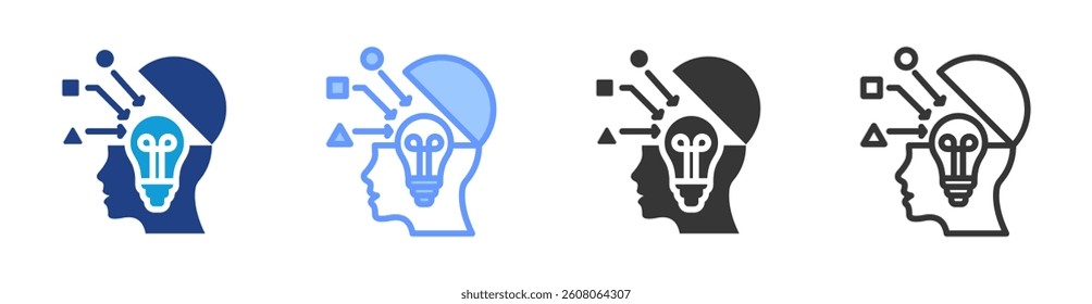 Open Innovation icon set multiple style collection