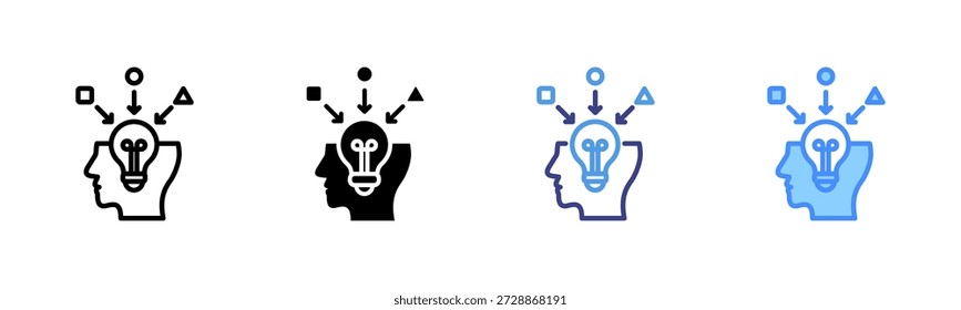 Icono de innovación abierta Set Colección de estilo múltiple