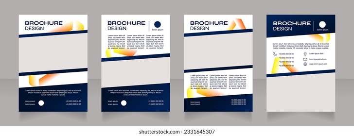 Open innovation movement blank brochure design. Template set with copy space for text. Premade corporate reports collection. Editable 4 paper pages. Syne Bold, Arial Regular fonts used