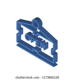 Open isometric left top view 3D icon