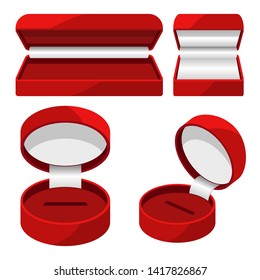 Open jewelry box vector design illustration isolated on white background