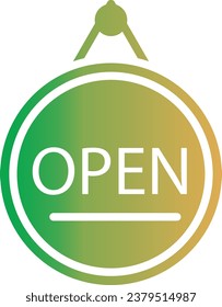 icono de etiqueta abierta en el estilo de degradado. concepto de compra