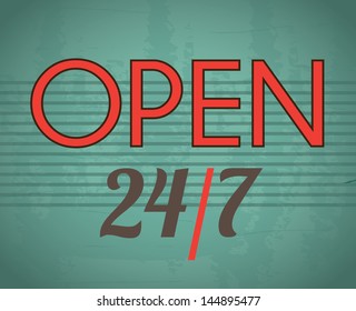 Open label over vintage background vector illustration