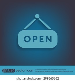 open label sign 