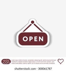 open label sign 