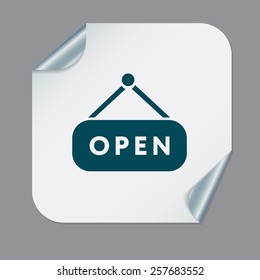 open label sign. symbol sign icon open