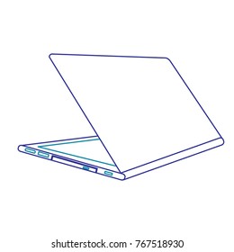 open laptop back view icon digital device