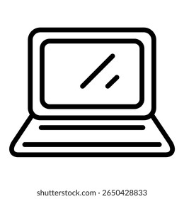 Abrir o logotipo do ícone de dispositivo do laptop