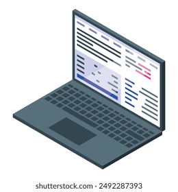 Open laptop displaying lines of programming code on its screen for software development