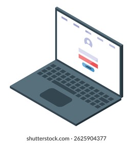 Ordinateur portable ouvert affichant un identifiant, mettant l'accent sur la sécurité en ligne et le contrôle d'accès