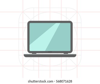 Open laptop icon