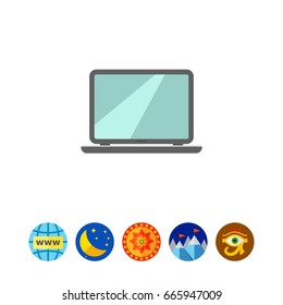 Open laptop icon
