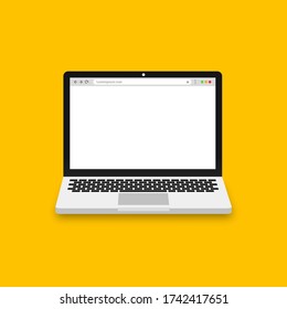 Open laptop with loaded web page