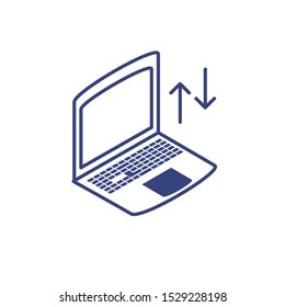 open laptop on white background vector illustration design
