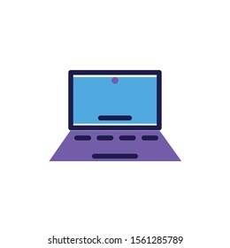 open laptop on white background vector illustration design