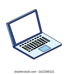 open laptop on white background vector illustration design