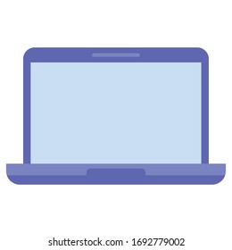 open laptop on white background vector illustration design
