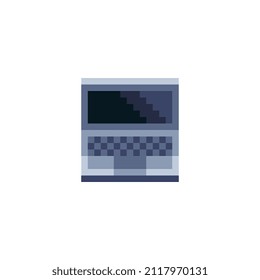 Abrir el diseño de elementos de iconos de estilo de arte de píxeles para el logotipo aplicación móvil, web, pegatina. Isolación de ilustración vectorial abstracta de los años 80.1-bit sprite. 
