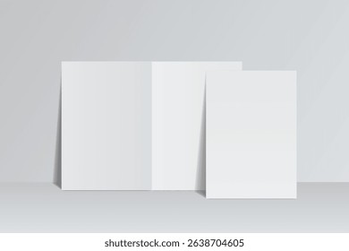 	
Open Leaflet, bi fold mockup template .Blank paper, thank you card, notecards, note paper, greeting card, wedding invitation, postcard, brochure or any creative work for presentation of your design