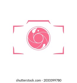 Open lens camera icon pink