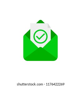 Open letter approved. vector illustration