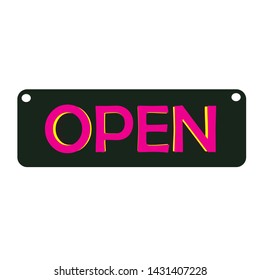 open letter with a black background. vector of open