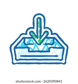 open letter box loading mailbox doodle icon sketch vector. open letter box loading mailbox sign. isolated symbol illustration