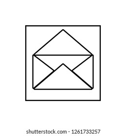 open letter envelope icon. Element of Media for mobile concept and web apps icon. Thin line icon for website design and development, app development