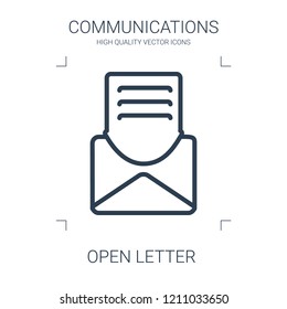open letter icon. high quality line open letter icon on white background. from communications collection flat trendy vector open letter symbol. use for web and mobile