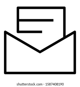 Open letter icon. Vector graphics.