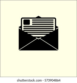 Open letter icon, vector illustration