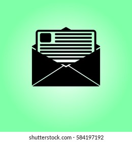 Open letter icon, vector illustration