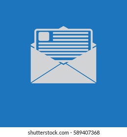 Open letter icon, vector illustration