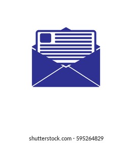 Open letter icon, vector illustration