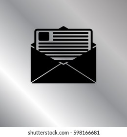 Open letter icon, vector illustration