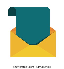open letter isolated icons