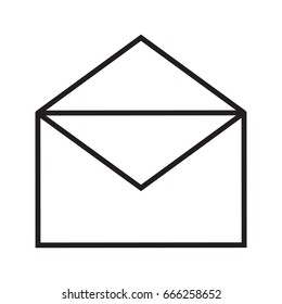 Open letter linear icon. Email thin line illustration. Sms message contour symbol. Vector isolated outline drawing