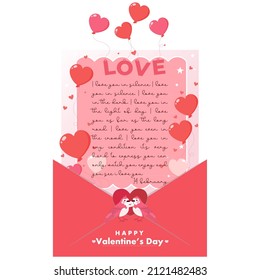 an open letter template that can be used for Valentine's Day and sent to your partner