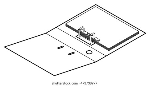 An open lever arch file with some paper.