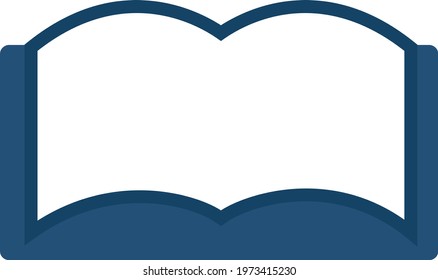 Open library book, icon illustration, vector on white background
