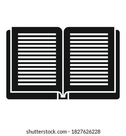 Open library education book icon. Simple illustration of open library education book vector icon for web design isolated on white background
