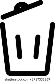 Icono de papelera de tapa abierta